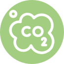 Carbon emissions icon